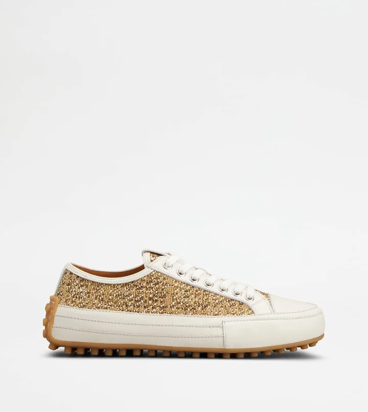 Sneakers in Fabric and Leather