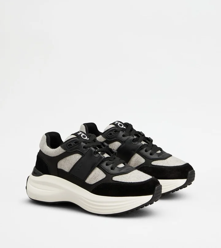Sneakers in Fabric and Suede - Image 2
