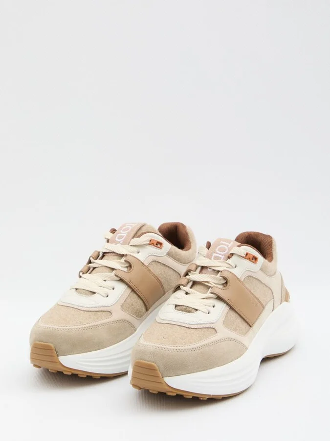 Sneakers In Fabric And Suede Leather - Image 2