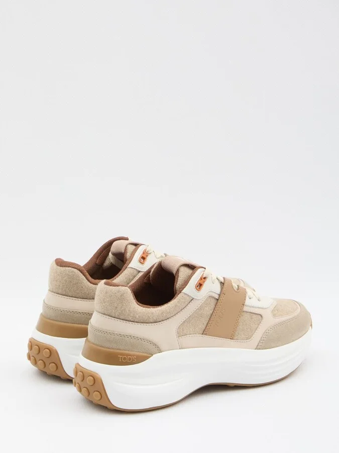 Sneakers In Fabric And Suede Leather - Image 3