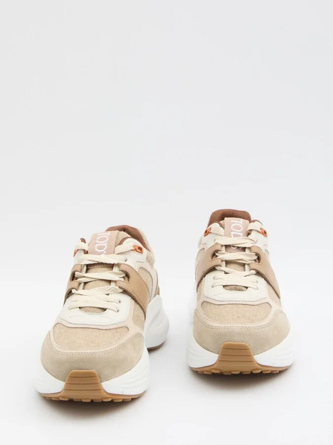 Sneakers In Fabric And Suede Leather - Image 5