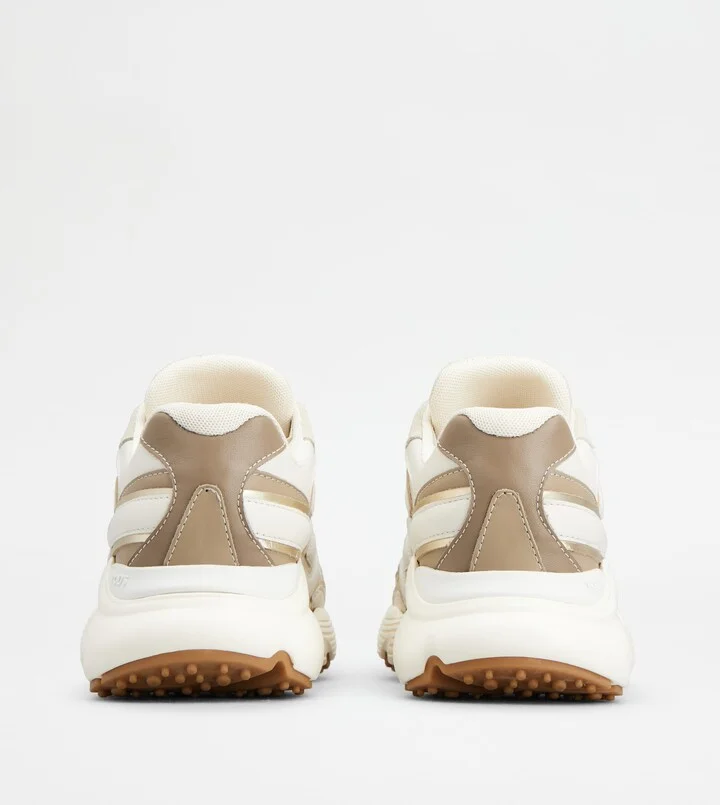 Sneakers in Leather and Fabric - Image 3