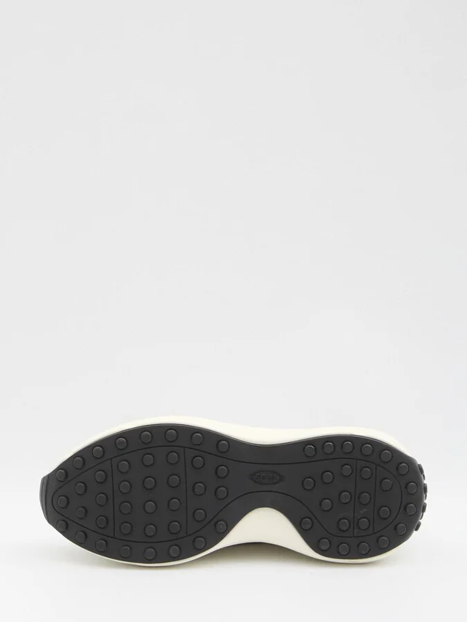 Sneakers In Leather And Fabric - Image 4