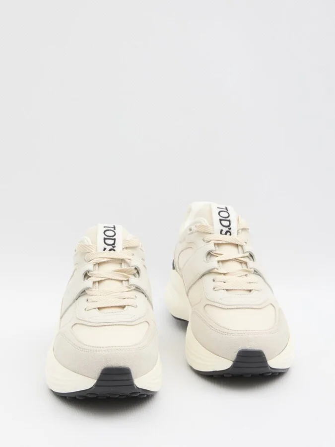 Sneakers In Leather And Fabric - Image 5