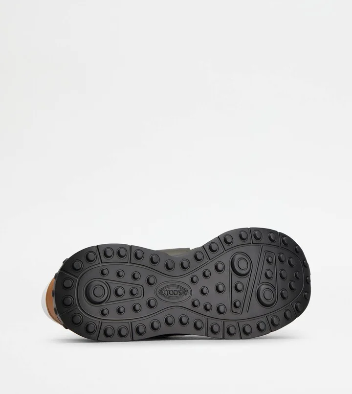 Sneakers in Leather and Technical Fabric - Image 4
