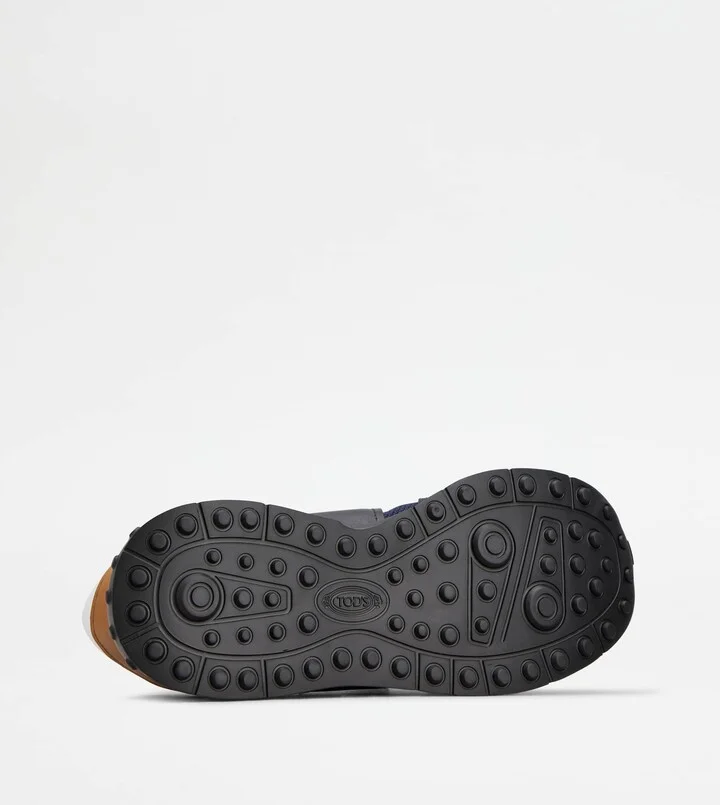 Sneakers in Leather and Technical Fabric - Image 4