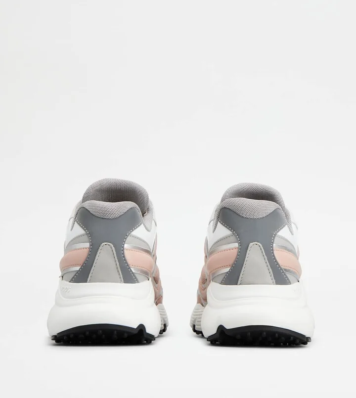 Sneakers in Leather and Technical Fabric - Image 3