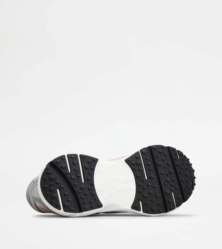 Sneakers in Leather and Technical Fabric - Image 4