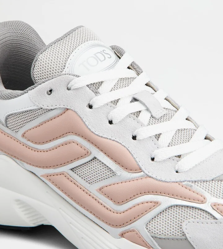 Sneakers in Leather and Technical Fabric - Image 5