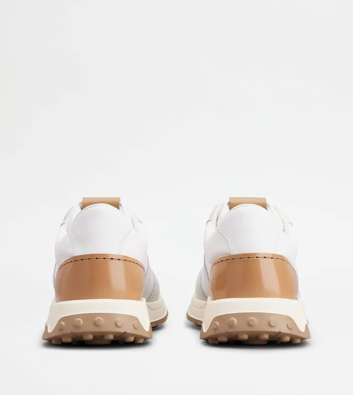 Sneakers in Leather and Technical Fabric - Image 3