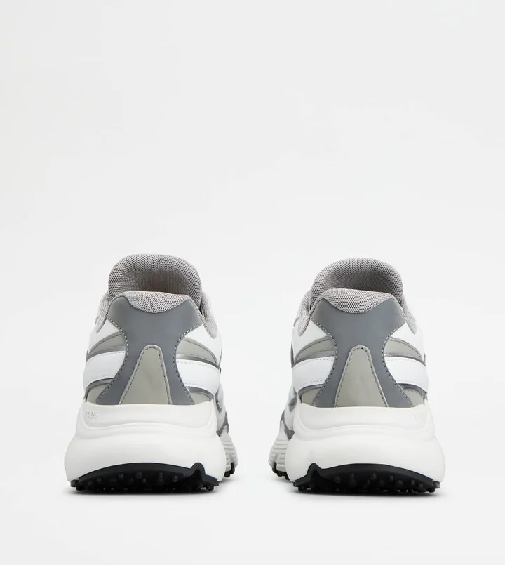 Sneakers in Leather and Technical Fabric - Image 3