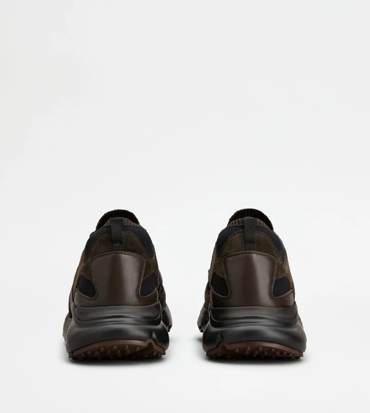 Sneakers in Leather and Technical Fabric - Image 3