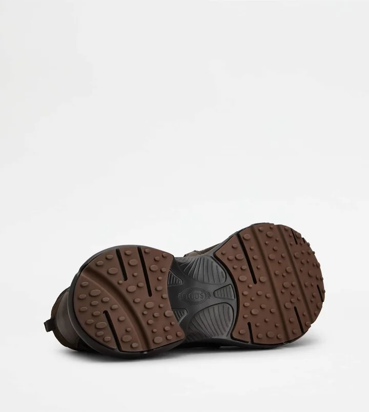 Sneakers in Leather and Technical Fabric - Image 4