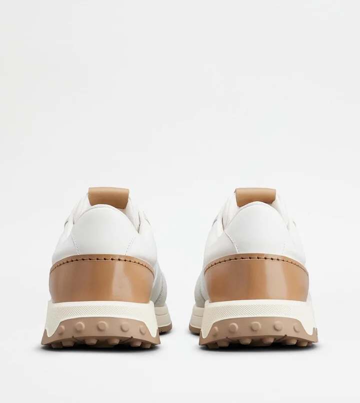Sneakers in Leather and Technical Fabric - Image 3