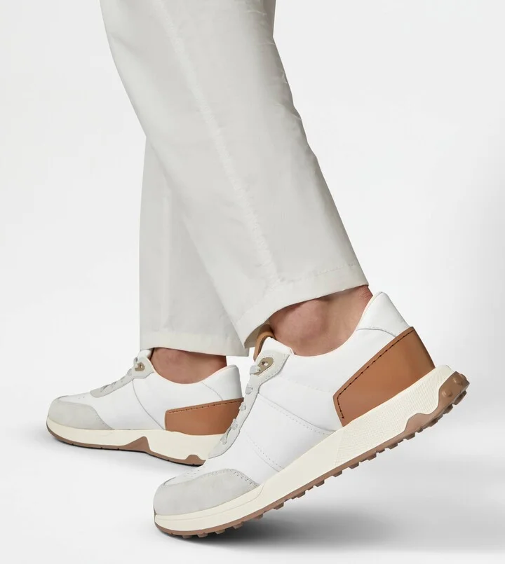 Sneakers in Leather and Technical Fabric - Image 6