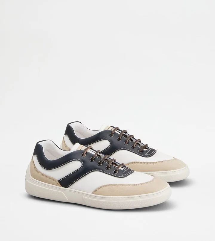 Sneakers in Nubuck and Fabric - Image 2