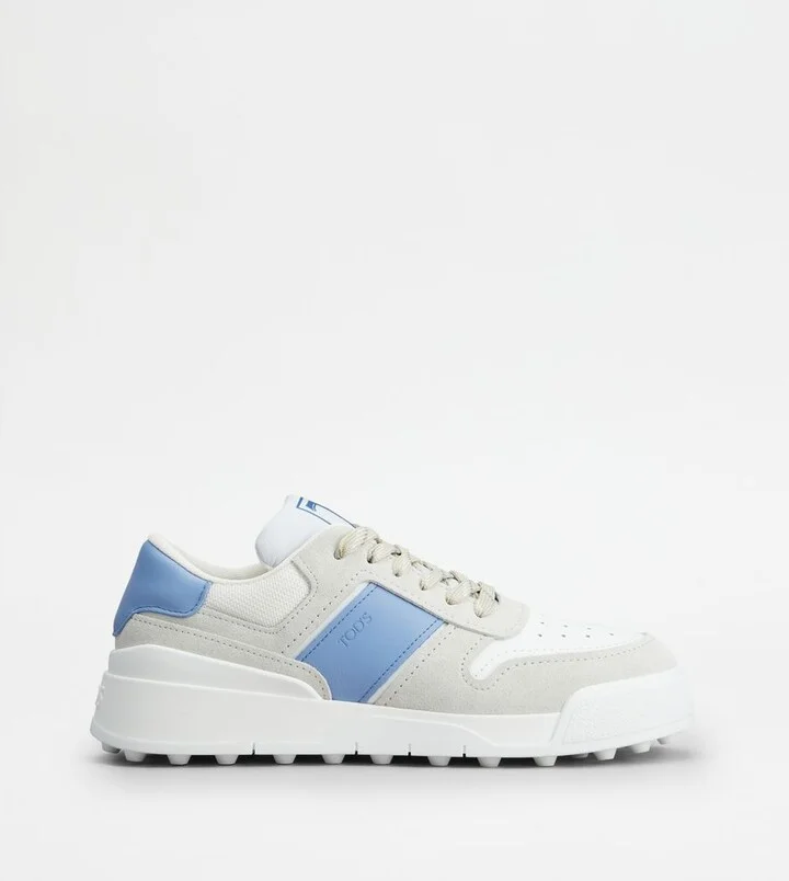 Sneakers in Suede and Smooth Leather