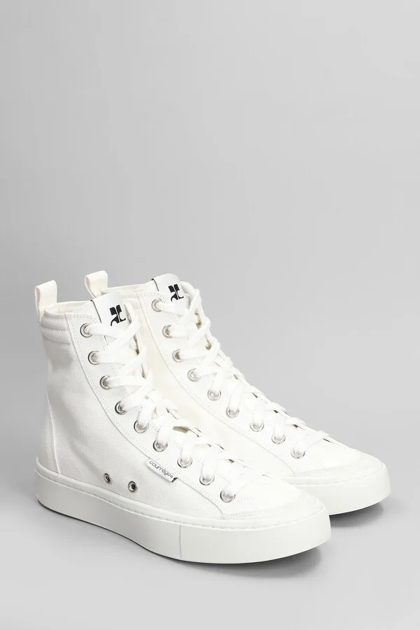 Sneakers In White Fabric - Image 2