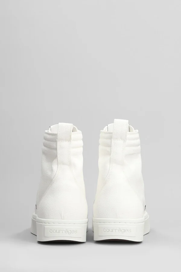 Sneakers In White Fabric - Image 4
