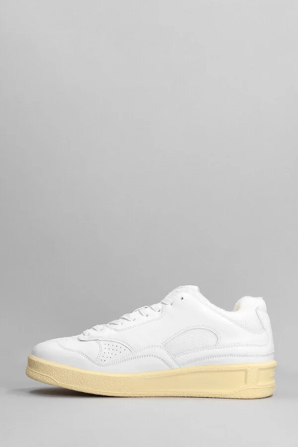 Sneakers In White Leather - Image 3