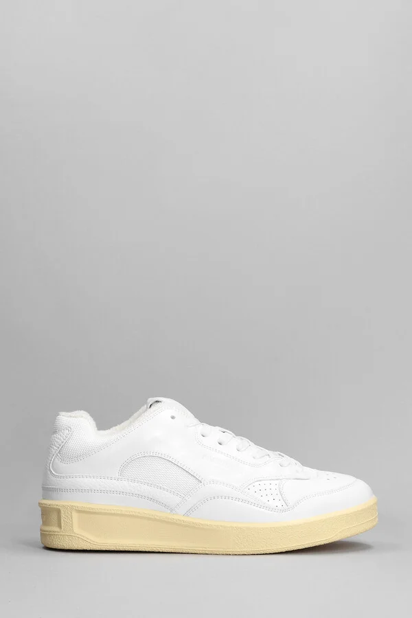 Sneakers In White Leather