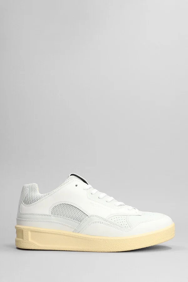 Sneakers In White Leather