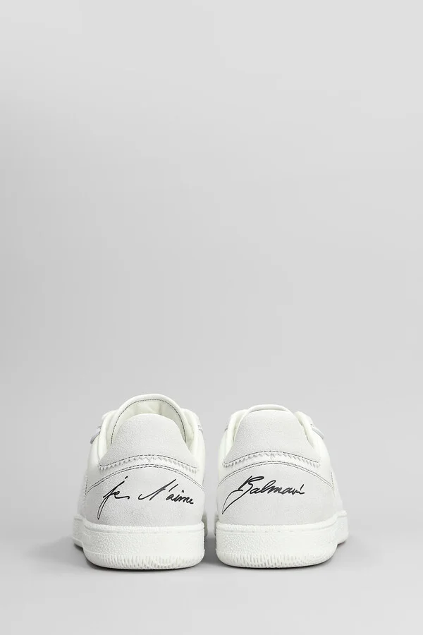 Sneakers In White Suede And Leather - Image 4