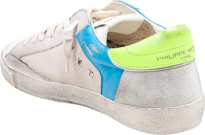 Sneakers Prsx In Fabric And Leather Color White And Fluorescent Yellow Philippe Model - Image 3