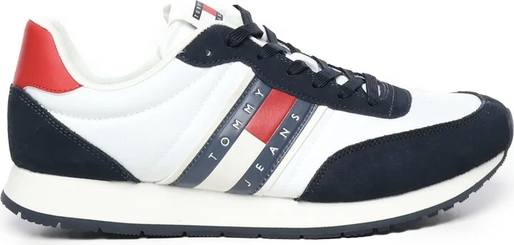 Sneakers Running In Camoscio Con Logo