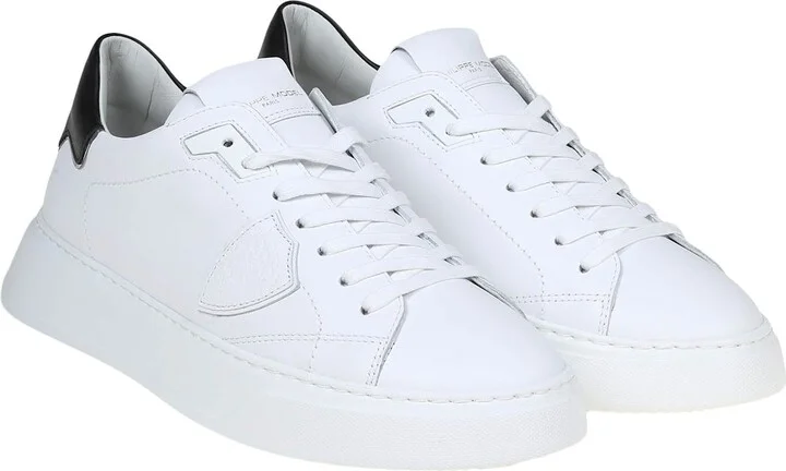 Sneakers Temple Low In Black And White Leather - Image 2