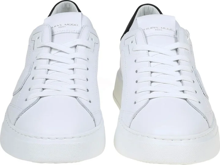 Sneakers Temple Low In Black And White Leather - Image 3