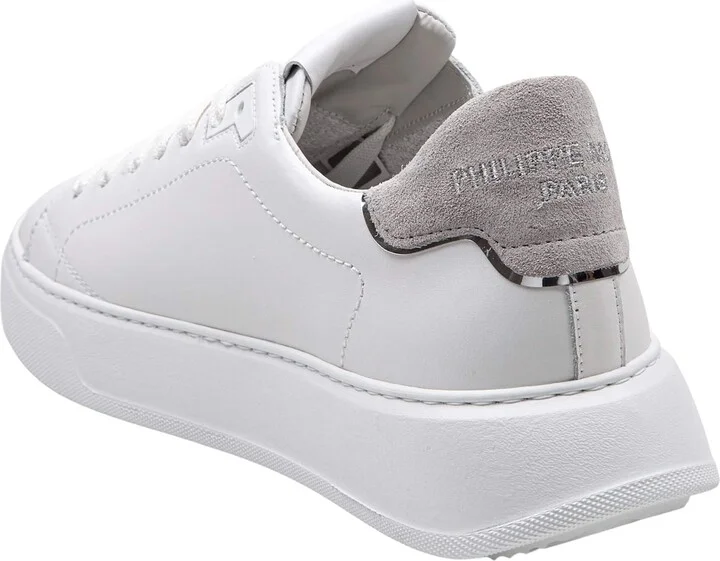 Sneakers Temple Low Man In Leather Color White/grey Philippe Model - Image 3
