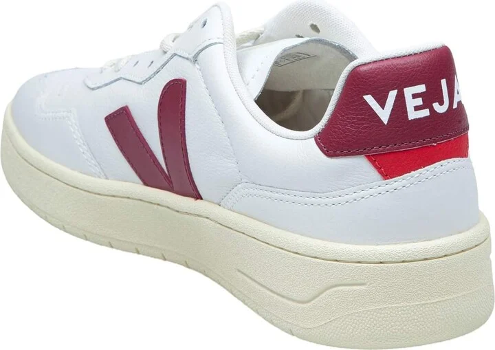 Sneakers V-10 In White And Marsala Leather - Image 3