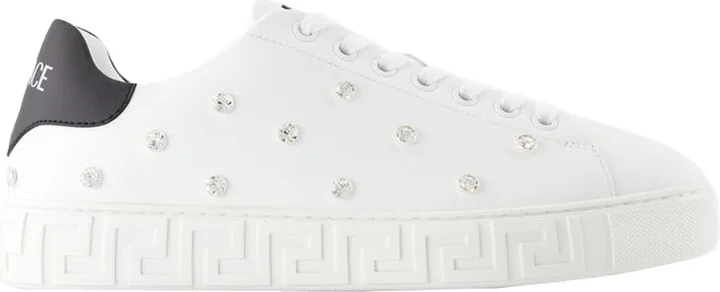 Sneakers - Versace - Leather - White