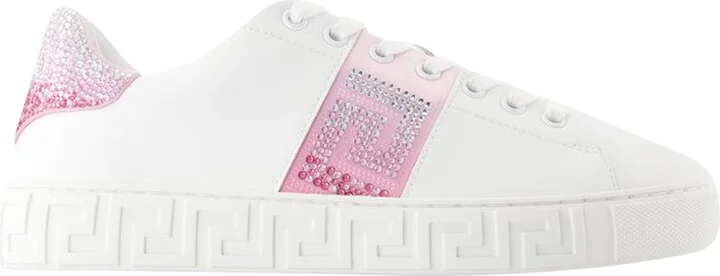 Sneakers - Versace - Leather - White