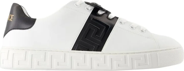Sneakers - Versace - Leather - White