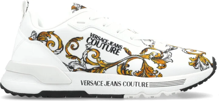 Sneakers With Barocco Pattern, , - White