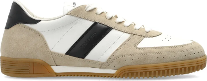 Sneakers With Logo, , - Beige