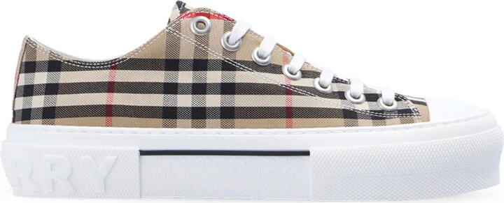 Sneakers With Logo, , - Beige