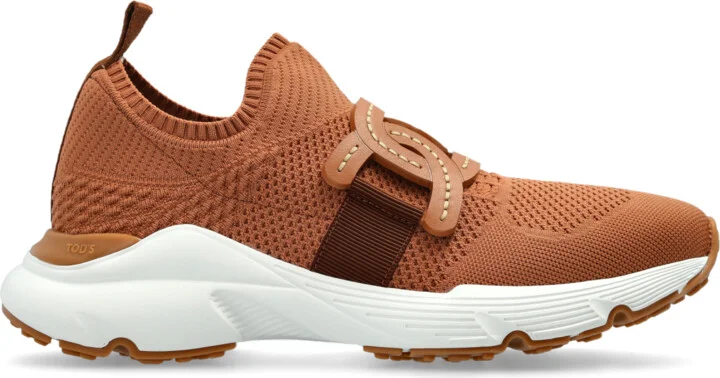 Sneakers With Logo, , - Brown