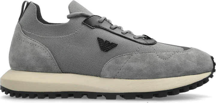 Sneakers With Logo, , - Grey