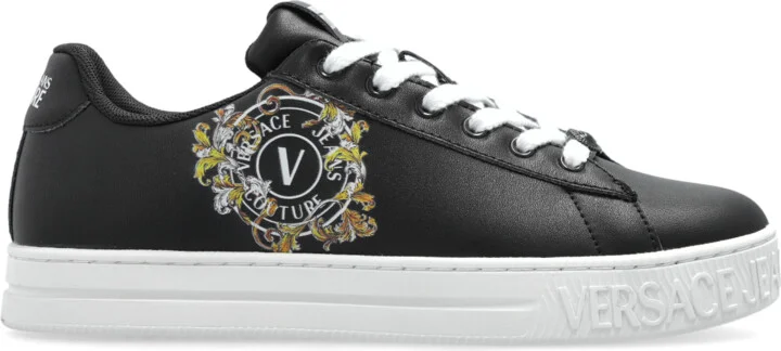 Sneakers With Printed Logo, , - Black