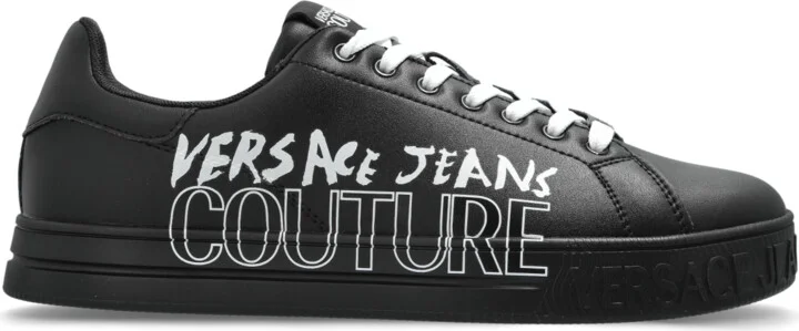 Sneakers With Printed Logo, , - Black