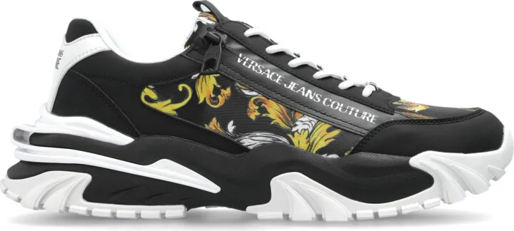 Sneakers With Printed Logo, , - Black