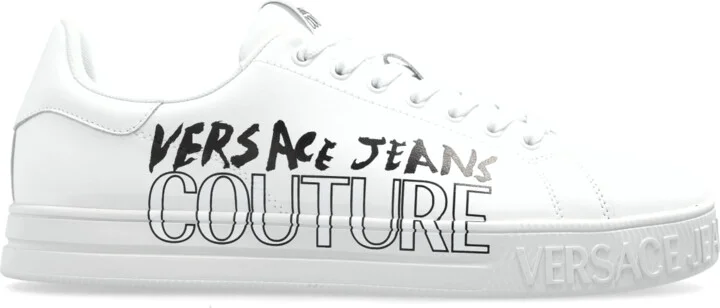 Sneakers With Printed Logo, , - White
