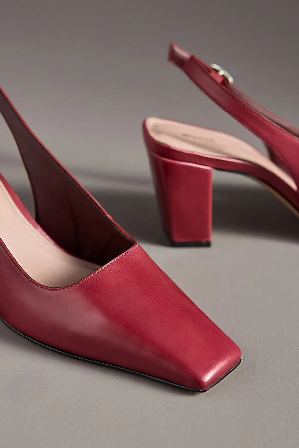 Snip-Toe Slingback Block Heels - Image 3