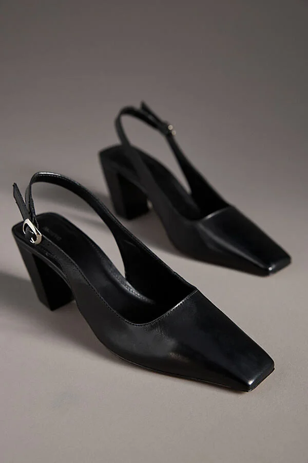 Snip-Toe Slingback Block Heels - Image 2