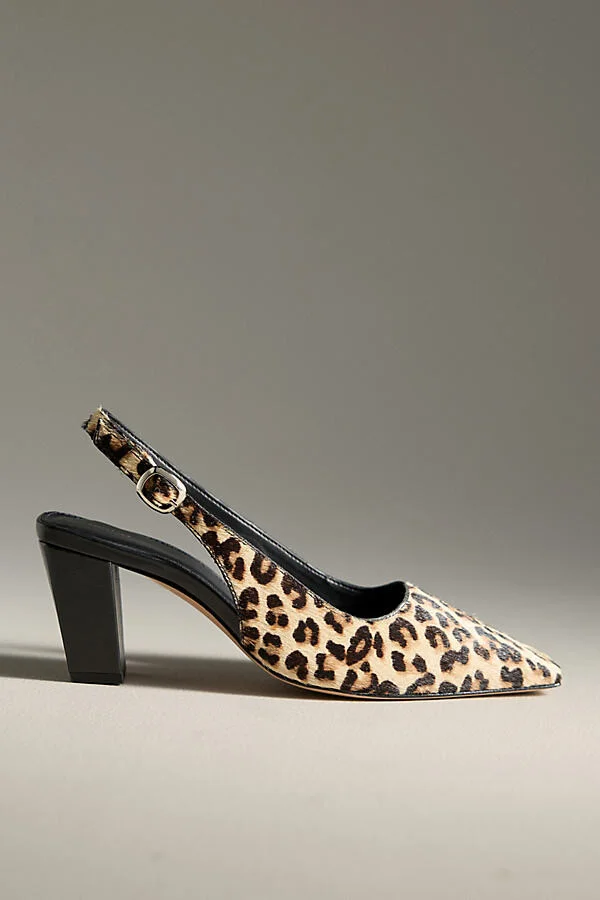 Snip-Toe Slingback Block Heels
