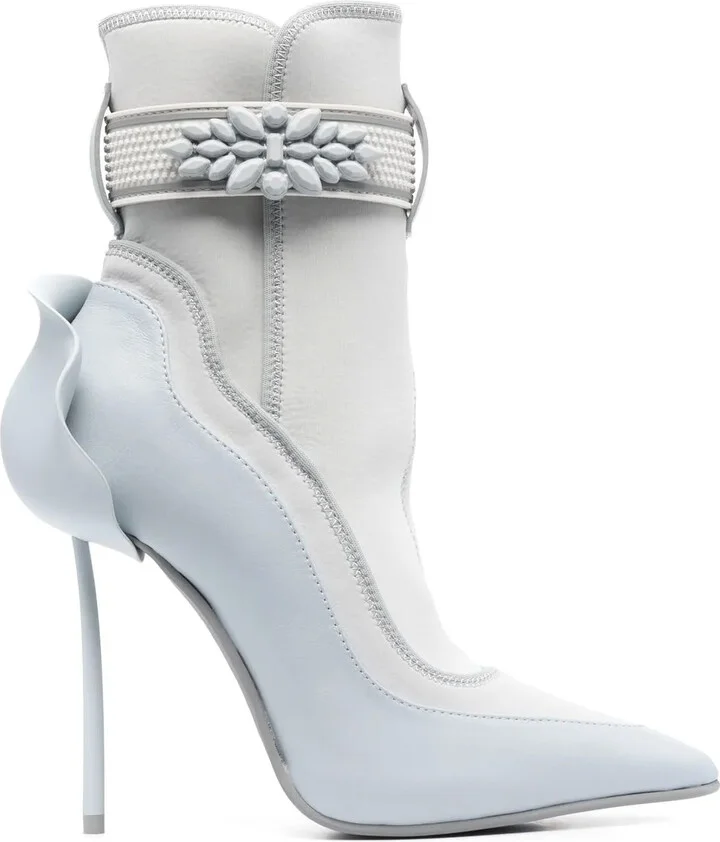 Snorkeling 120mm gem-embellished ankle boots