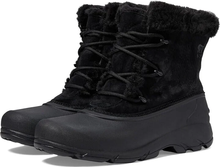 Snow Angel Women's 6 Black Suede Faux Fur Waterproof Winter Boots RHS3964